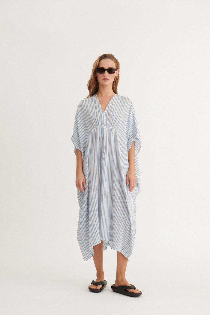 Basic Apparel Calli Tunique Kjoler 778 Frozen fjord / whisper white / black